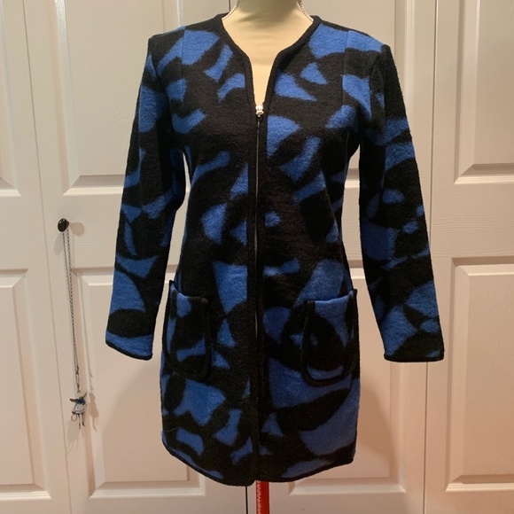 Parkhurst small deleted wood zip up dress/coat new no tags - Picture 1 of 3